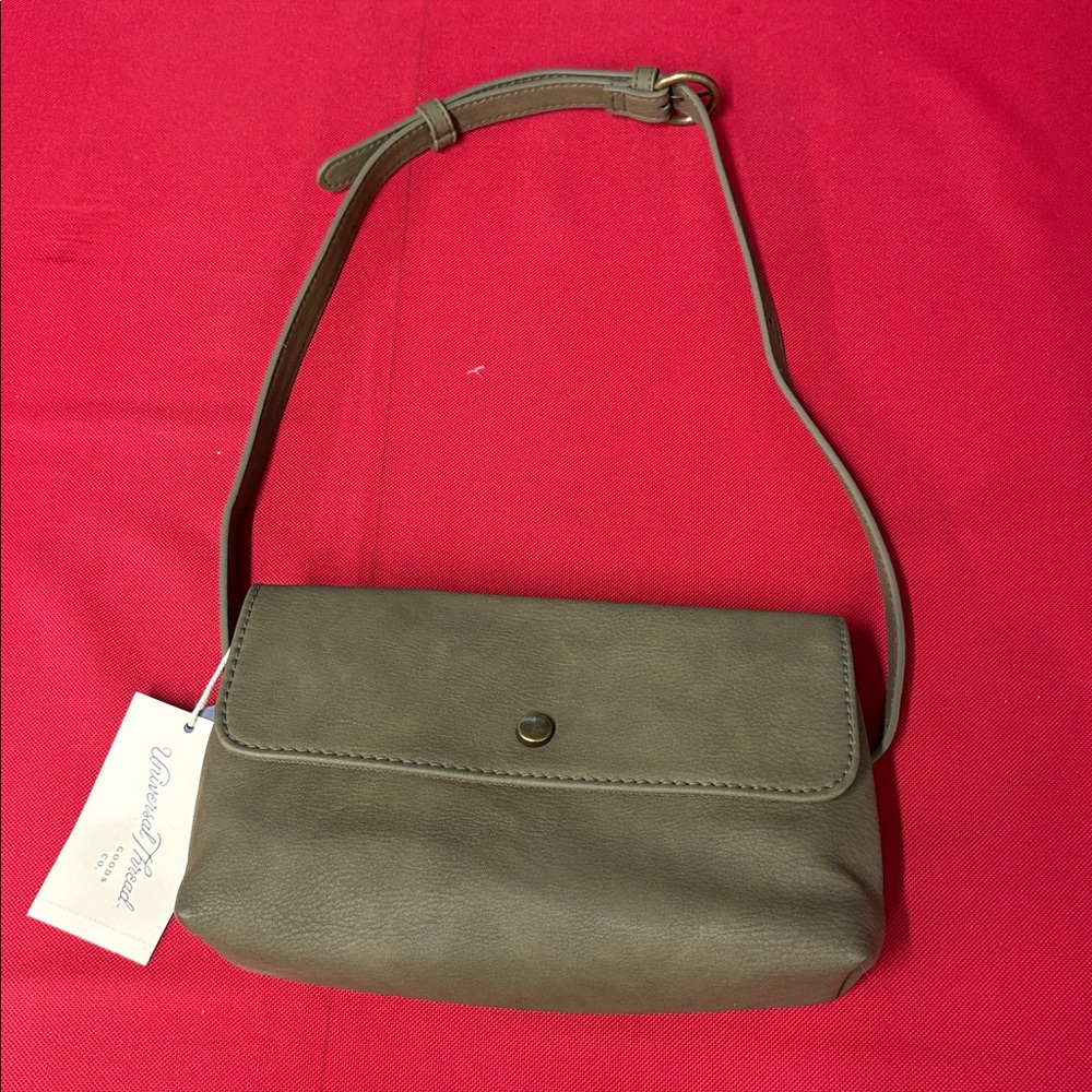 Universal Thread Flap Fanny Pack Olive Green Faux Leather